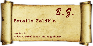 Batalla Zalán névjegykártya